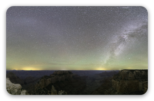 Via Lattea sul canyon