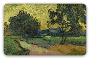 Paesaggio al crepuscolo - adesivo per carta