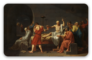 La morte di Socrate - adesivo per carta