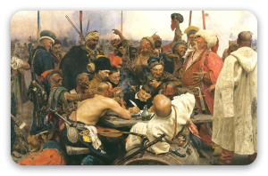 I cosacchi zaporoghi - adesivo per carta